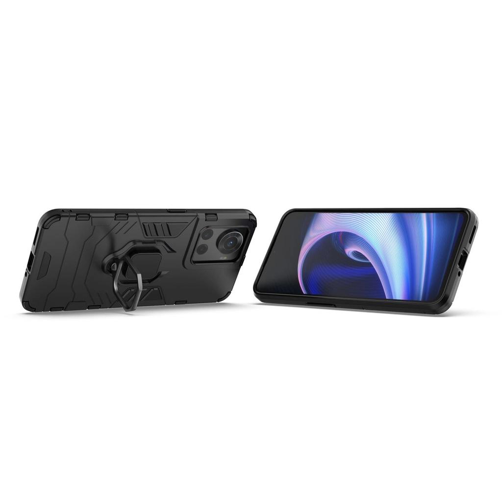 Ring Armor Pancerne Hybrydowe Etui Pokrowiec + Magnetyczny Uchwyt Oneplus Ace Czarny