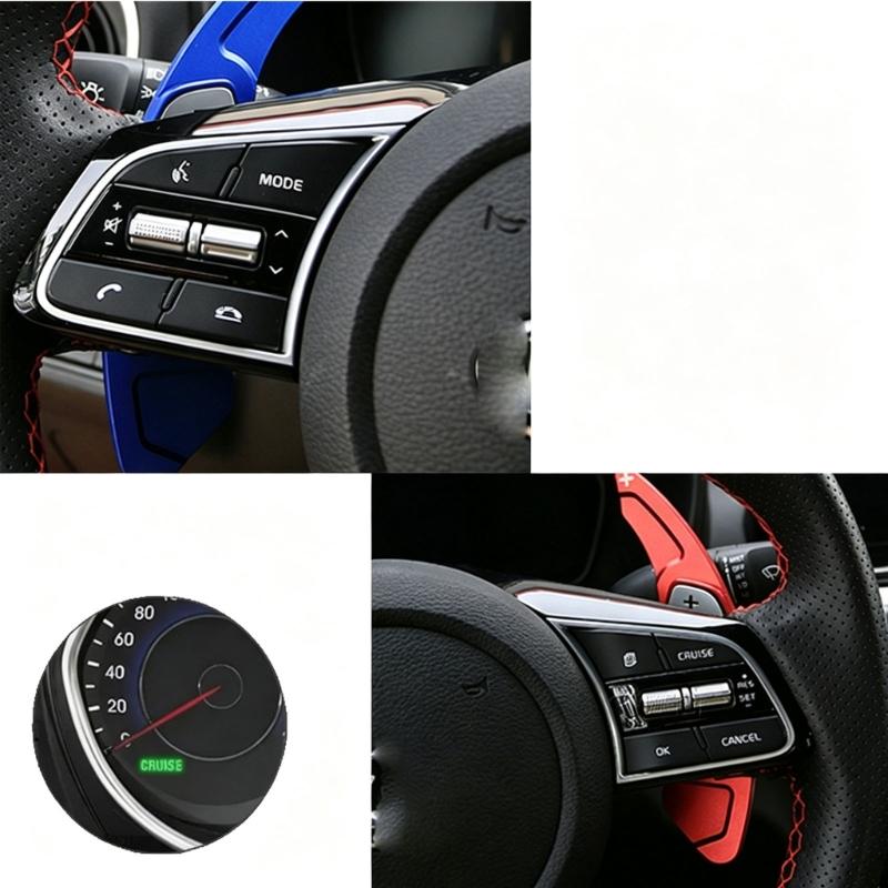 Direct Fit Steering Wheel Button 96720M6120, Black ABS Interior Button Part for 2019-2023 Vehicle Upkeep Repair Use