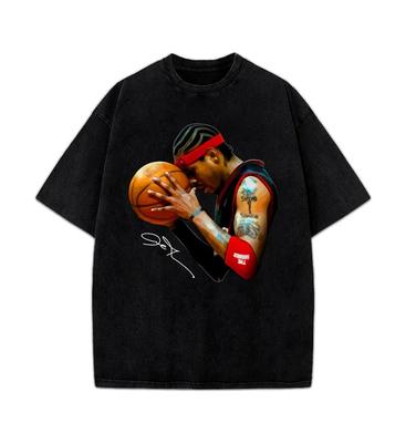 Allen Iverson The Answer Sixers 90er Jahre Basketball Vintage Stil Herren T-Shirt