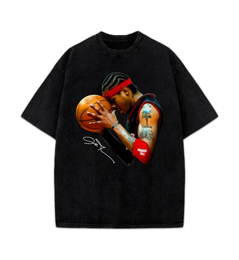 Мужская футболка в винтажном стиле Sixers 90-х годов Аллен Айверсон The Answer S