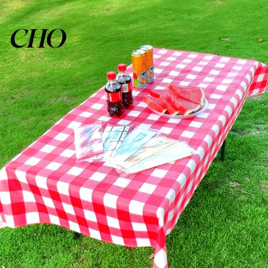 Zewnętrzny obrus piknikowy w kratkę, jednorazowy, wodoodporny, w kratkę, pokrowiec na stół kempingowy, grill, imprezy