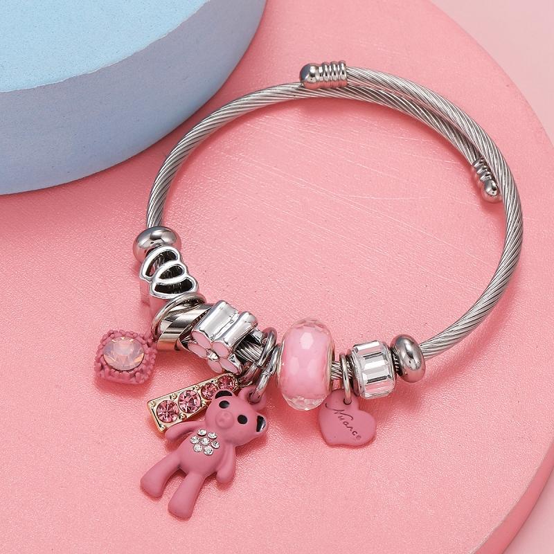 1 Stück Damenmode Pan Familie Multi-Element Perlenarmband Zirkon-Accessoires Geeignet für Date, Party, Festival Geschenke