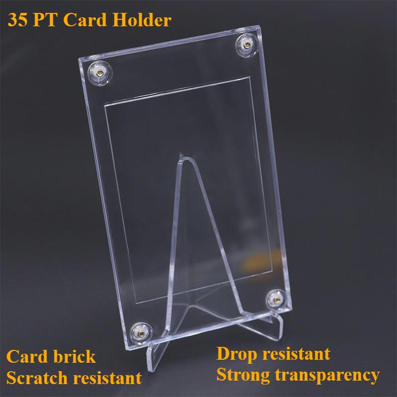 5pcs Card Holder Screw Trading Card Protector 35 PT Baseball Card Protectors for Football Sports Game Cards Storage Display