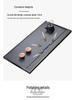 Black Gold Slate Tea Tray with Drainage - Simple Embedded Design