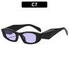 Square Y2K Sunglasses Trendy Small Frame Sunglasses with Unique Geometric Temple UV400 Shades for Unisex Outdoor Party
