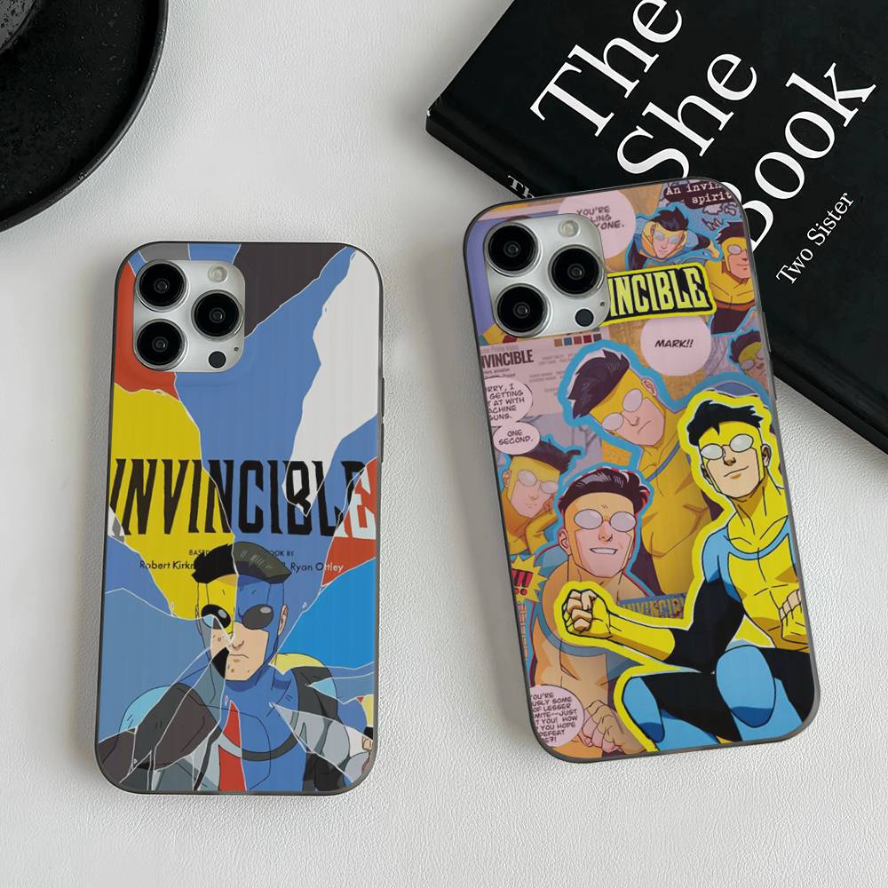 Popular Superhero Series I-Invincible Soft Corrugated Phone Case For IPhone 11 12 13 14 15 16 17 Pro Max Plus Pro