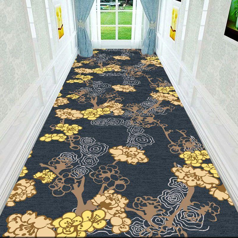 Luxury Beige Rectilinear Shaggy Aisle Runner Rug - Polyester, Non-Slip, Durable Easy Clean Heavy for Hotel & Home Corridors - Multiple Sizes Available