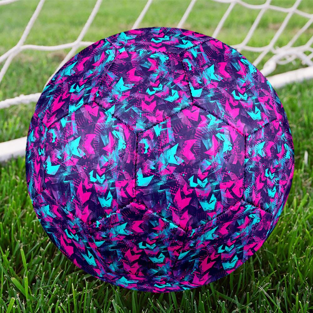1pc Abstract Geometric Theme Soccer Ball Football, Size 5, Lightweight PVC, Outdoor Training Soccer Ball,Gift j60431