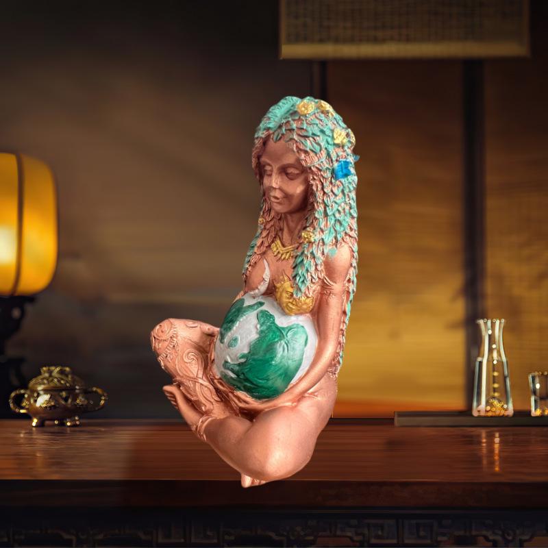 Muttertag Gaia Göttin Mutter Erde Harzstatue Kunsthandwerk