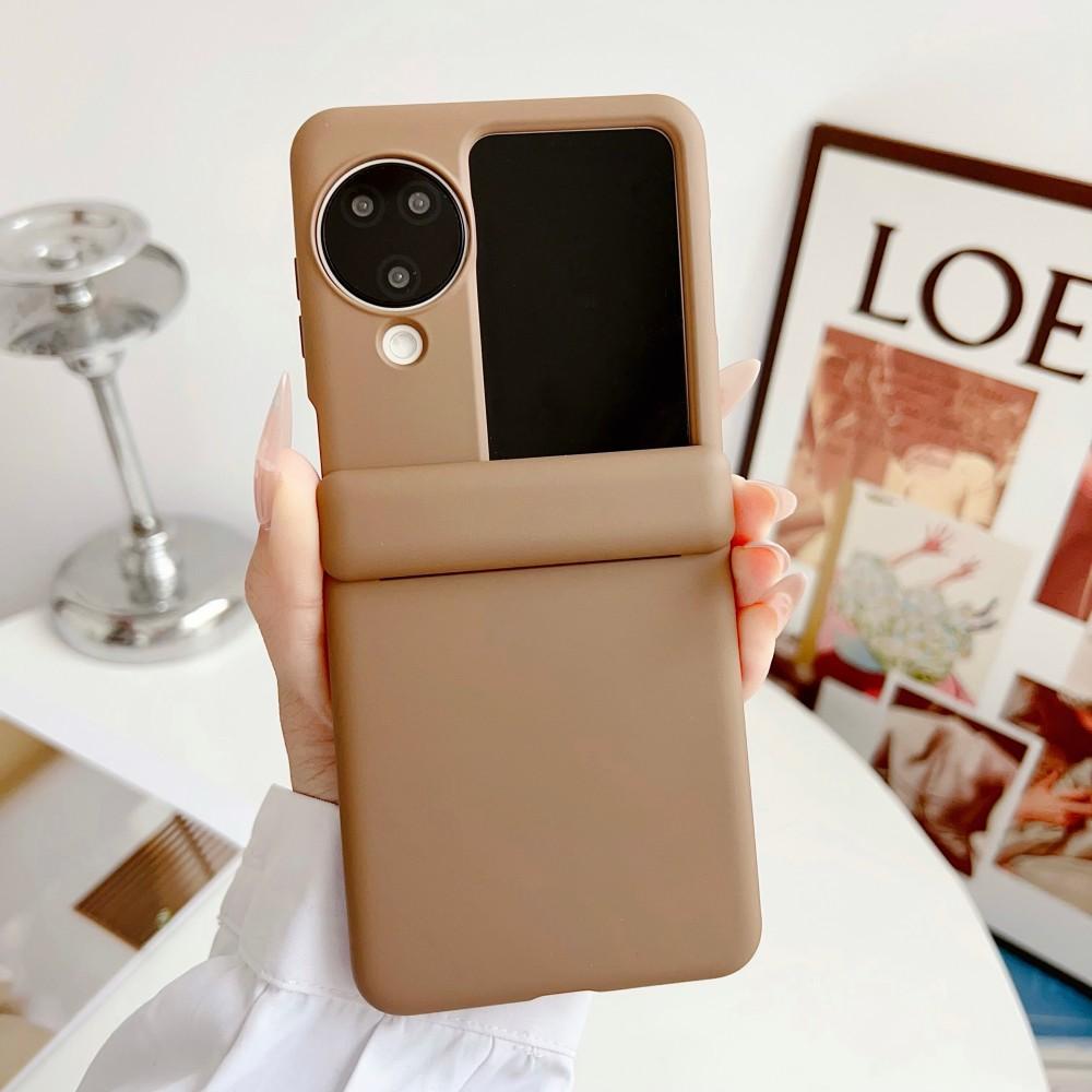 Solid Color For OPPO Find N3 Flip Magnetic Phone Case Shockproof Hinge Protective PC Hard Shell Back Cover