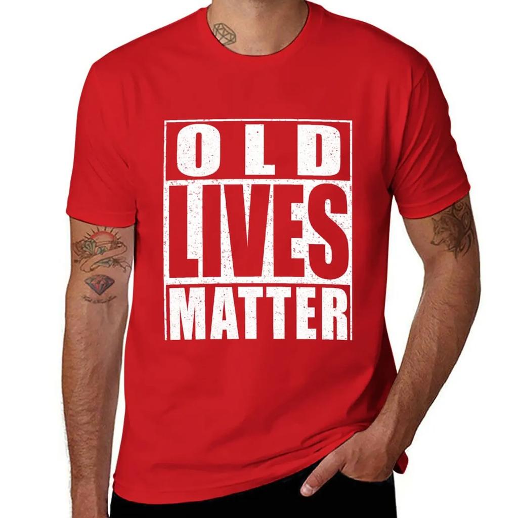 Old Lives Matter T-Shirt tops quick drying boys whites anime clothes t shirts casual stylish