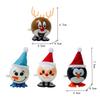 LEDMOMO Christmas Santa Claus Christmas Prize Gift Figurine 9-Piece Wind-Up Ornament, Spring-Mounted