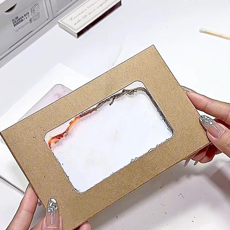 Flame Burning Greeting Card Diy Handmade Burning With Matches Happy Birthday Envelope Paper Material Wrapped Greeting Card Gift