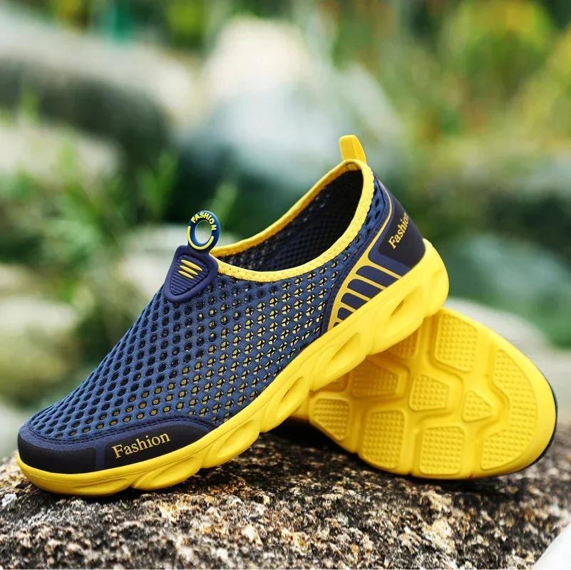2025 Men Aqua Shoes Outdoor Breathable Beach Shoes Lightweight Quick-drying Wading Shoes Sport Water Camping Sneakers Shoes