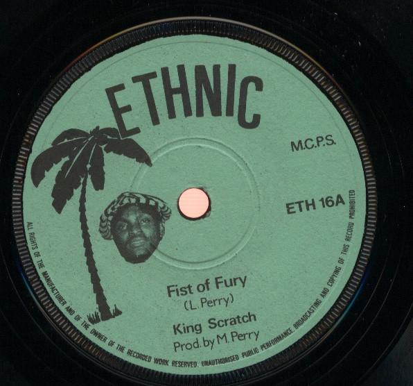 

7inch Record KING SCRATCH JAH LLOYD Fist Of Fury Spiritual Whip ETH16 Ethnic 1974 UK Reggae Ska Dub Used