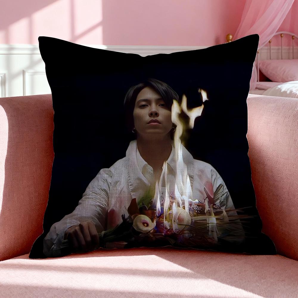 Celebrity T-Tomohisa Yamashita Cushion Cover Breathable Linen Pillowcase Summer Odorless Eco-Friendly Invisible Zipper Washable