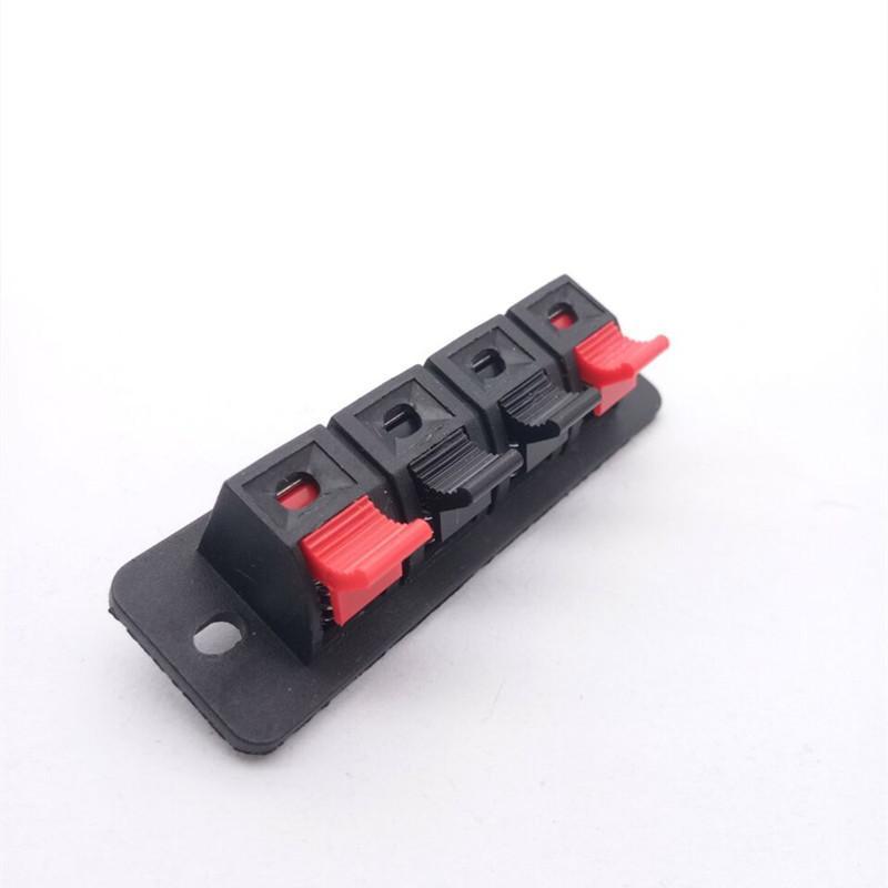 4 Position Spring Wiring Connector 1Pc Secure Audio Speaker Clips for Car Audio Modification Home Theater Wiring