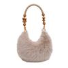 Autumn and winter Mao Mao hand bag plush small bag shoulder dumpling bag casual simple handbag shoulder bag