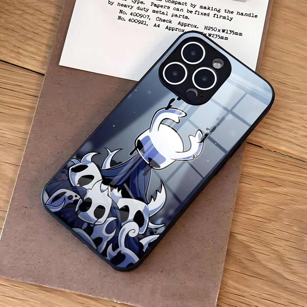 Game The H-Hollow K-Knight Phone Case For IPhone 17 Air 16 E Pro Max 15 14 13 Mini 12 Pro 11 Max Plus Black Glass Cover
