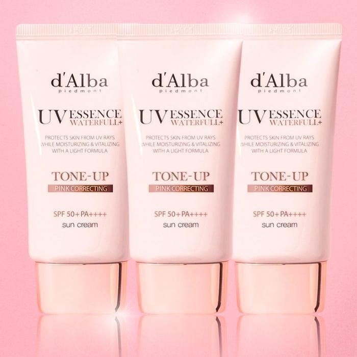 d Alba Waterfull Pink Tone-Up Sunscreen Vegan Water Glow 50ml x 3 (35776229)