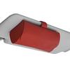 Cicogna Car Glasses Holder, Sunglasses, Glasses, Storage Case, PU, General Purpose, Car Sun Visor, Easy Installation, Simple (Red)