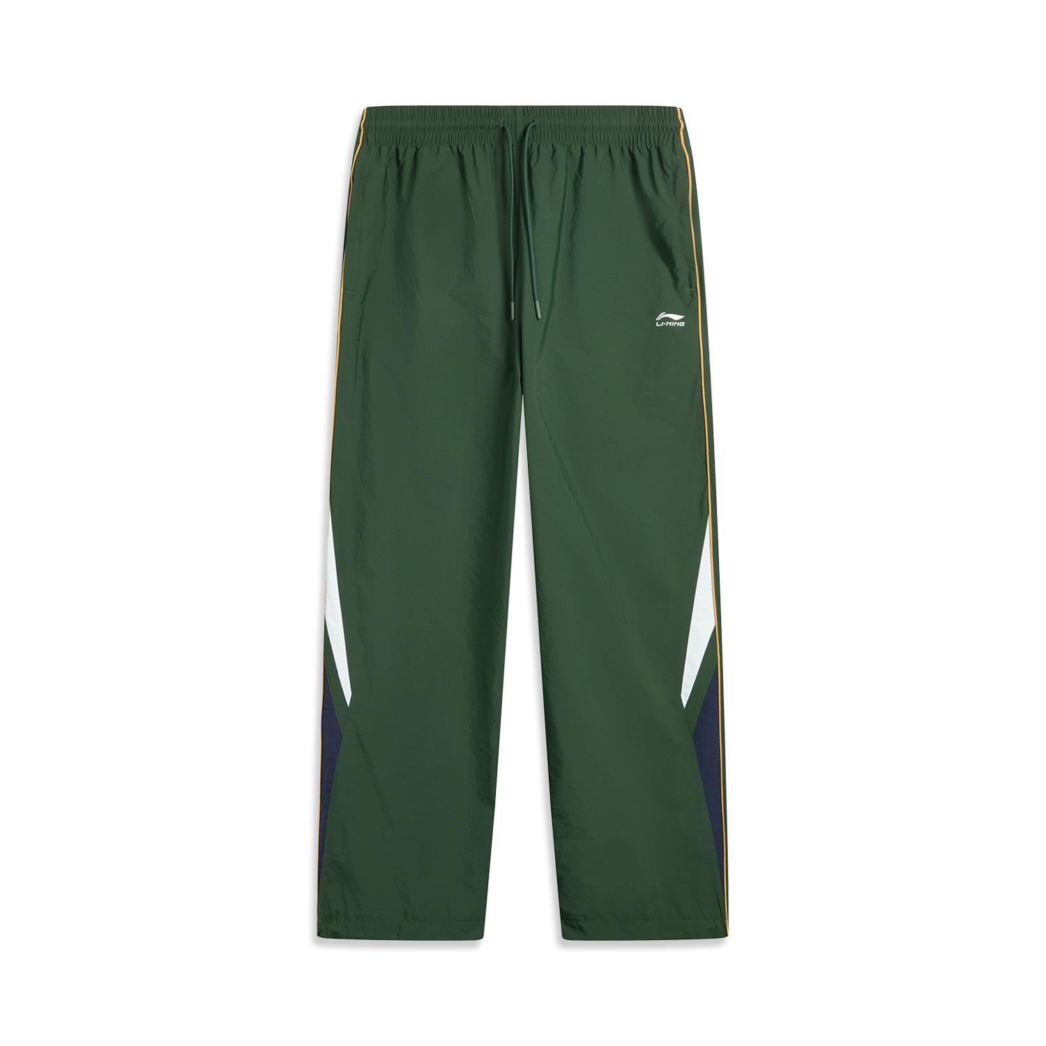 

Li-Ning Модные брюки средней посадки, простые, удобные, с прямыми штанинами, цветные блоки, повседневные брюки, мужские брюки AYKV737-3 S