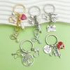 Heart-shaped Syringe Stethoscope Keychain with Nurse Cap Pendant Ornament