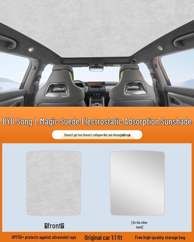Electrostatic Sunshade Curtain for BYD Song, Seal, Qin, Han, Yuan, Tang, EVDM with Sunroof