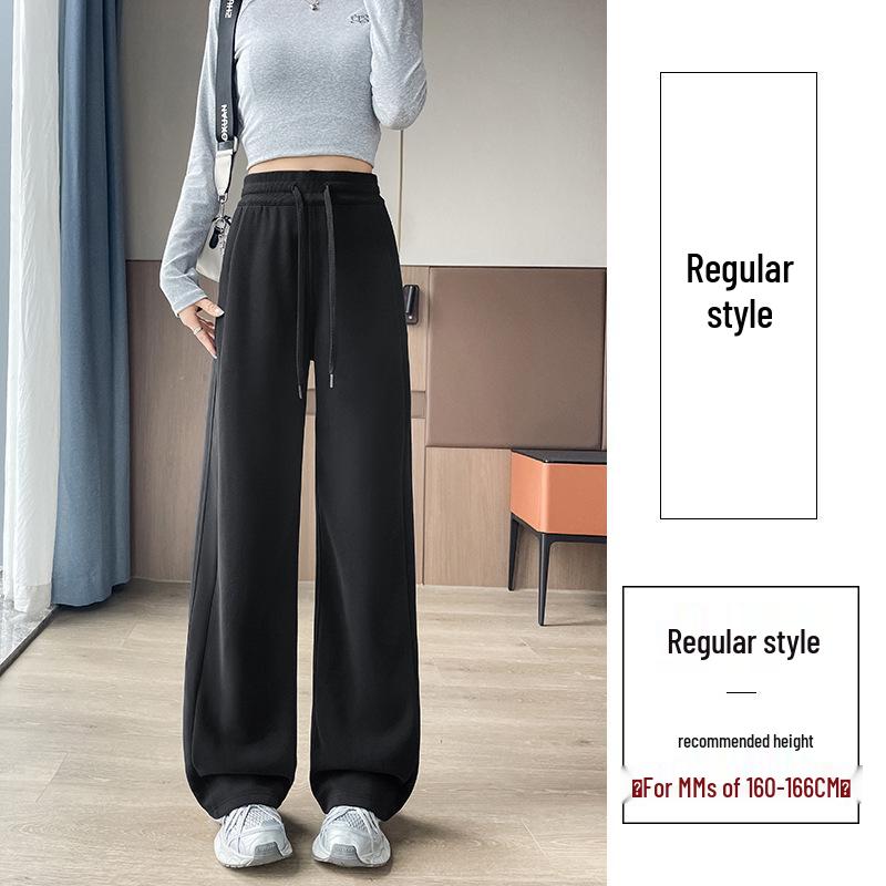 Damskie spodnie dresowe na wiosnę/jesień 2025 - Mały rozmiar, Prosta nogawka, Casualowa odzież sportowa
