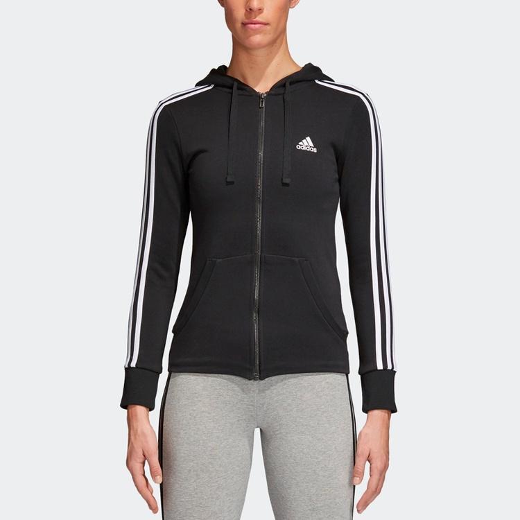 (WMNS) adidas Hooded Track Jacket Black Women's S97065