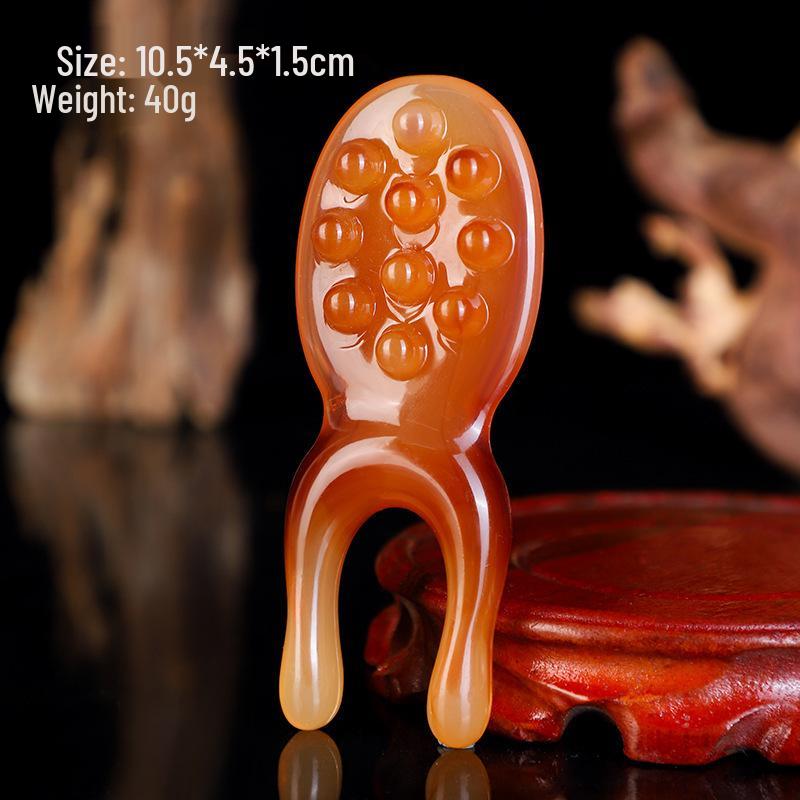 Buffalo Horn Gua Sha Board – Acupoint Scraper for Full Body and Face Meridian Massage in Beauty Salons