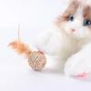 2PCS/1SET Pet Toy Ball Self-soothing Rattan Rattan Ring Sound Ball Hand-woven Double Ball Set Cat Toy Cat Supplies