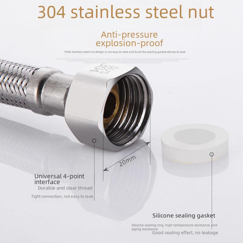 Kunststoffbeschichteter, stahlumflochtener Wasserzulaufschlauch für Wasserhahn/Heizung/Toilette