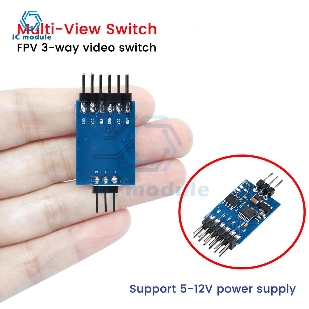 3-Channel FPV Video Switcher Module - for Multi-Rotor UAV with 5.8G Transmitter & Camera Systems