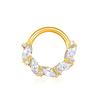 ASTM F136 Titanium with CZ Hinged Nose Ring 16G Septum Clicker Piercing Septum Daith Helix Tragus Earrings New Body Jewelry