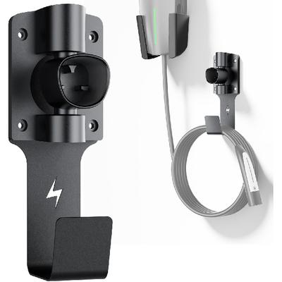 For Tesla Charger Holder, With 180° Rotation Nozzle Dock, Metal J-Hook For Tesla Model 3/Y/X/S Charger Cable Car Accessories Wall Connector