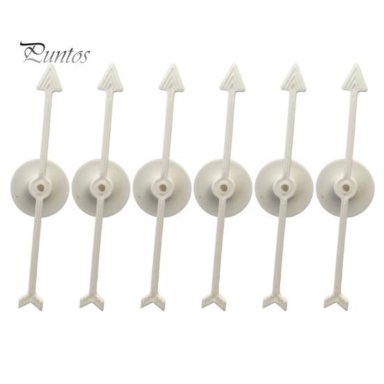 

6 шт. Велика стрілка з присоскою Надміцний пластиковий покажчик Інструменти Сімейна нічна вечірка Настільна гра Реквізит Навчання математики в класі білий