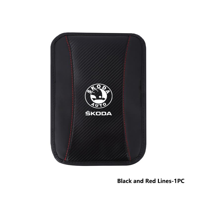 GQEW9 For Skoda Car Armrest Mat Center Console Arm Rest Protection Cushion Kamiq Karoq Octavia 2 3 Rapid Scala Kami Fabia VII VRS