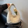 Retro Knitted Tote Bag Women's New Large-capacity Shoulder Bag Vacation Beach Bag Versatile Leisure Bag