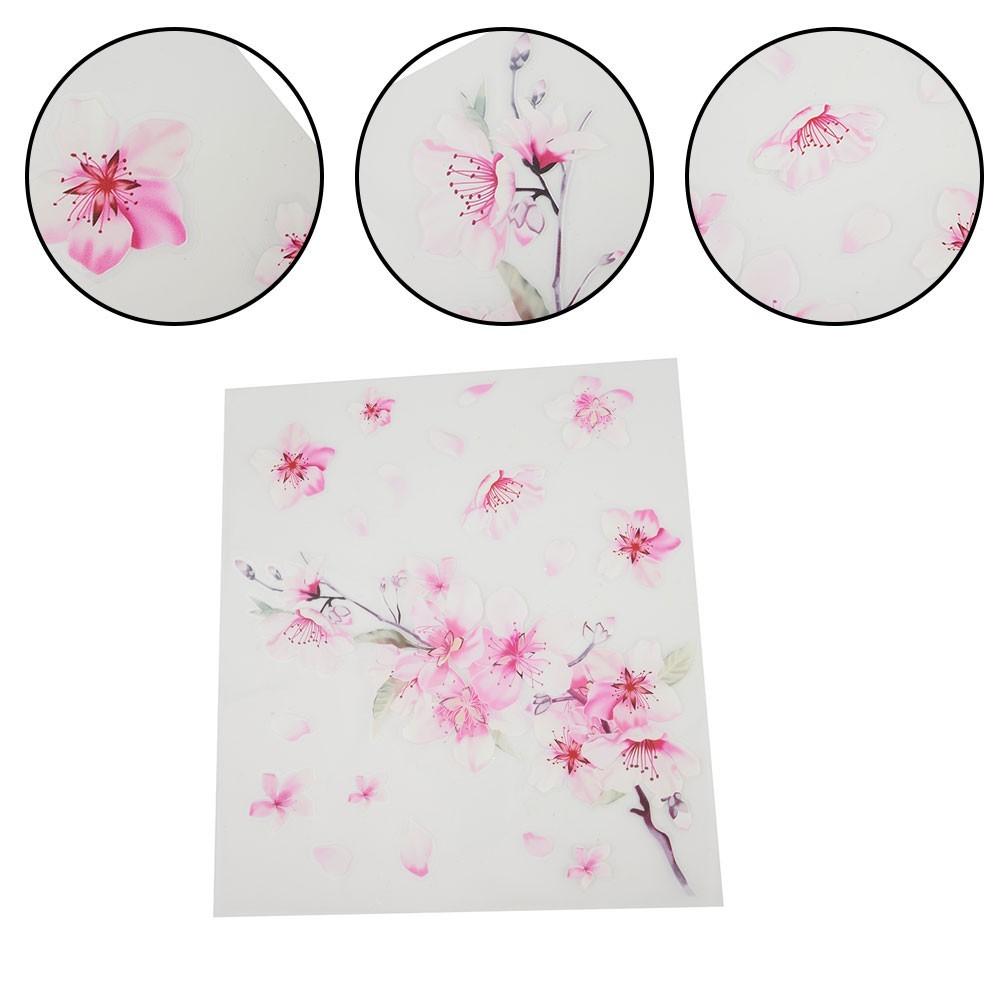 Pink-Cherry Blossom Vinyl Car Sticker Auto Flower Decal Windshield Windo Bumper