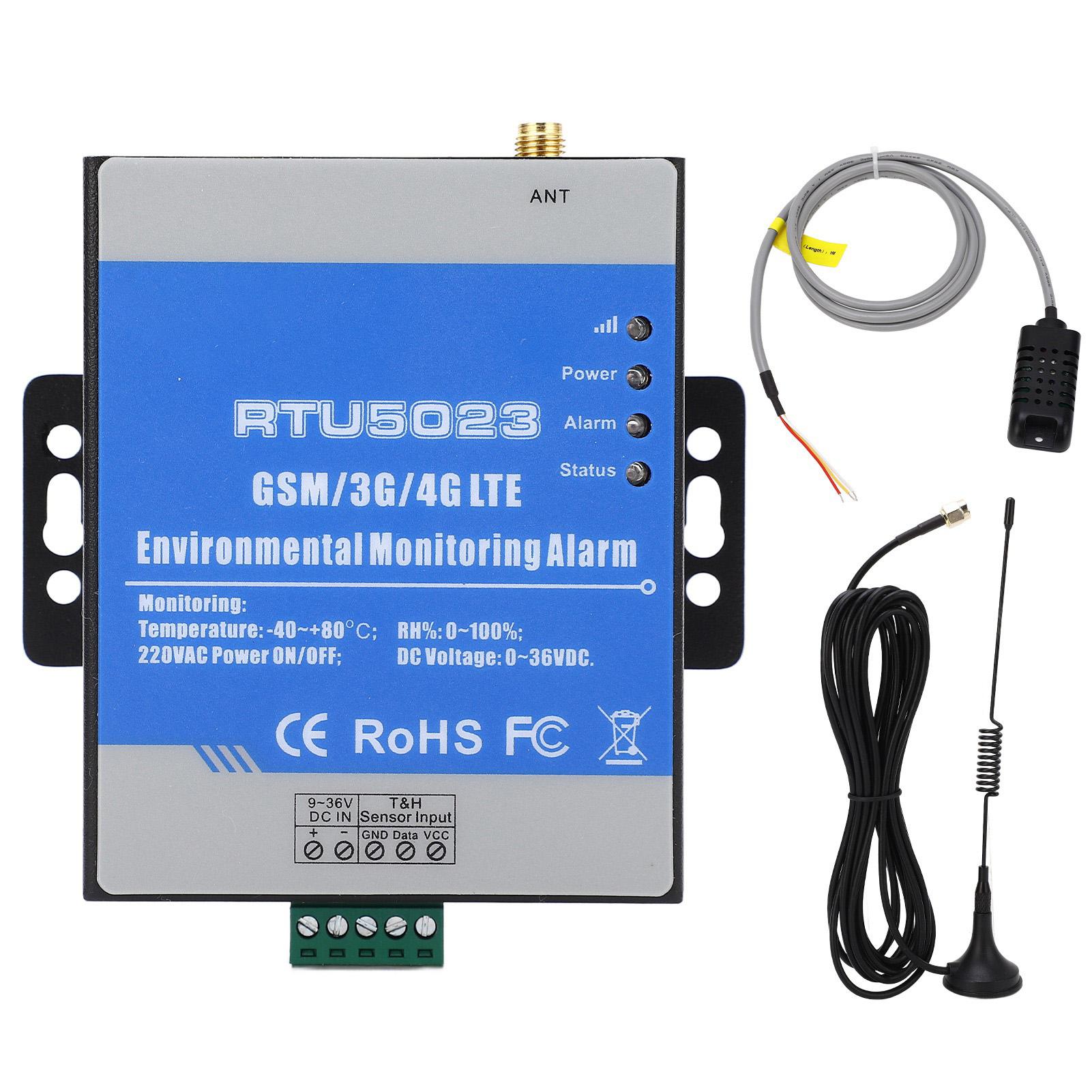 

RTU5023 Сигнализация температуры и влажности GSM 3G 4G Беспроводное SMS-оповещение Сигнализация сбоя питания Экологический монитор AC