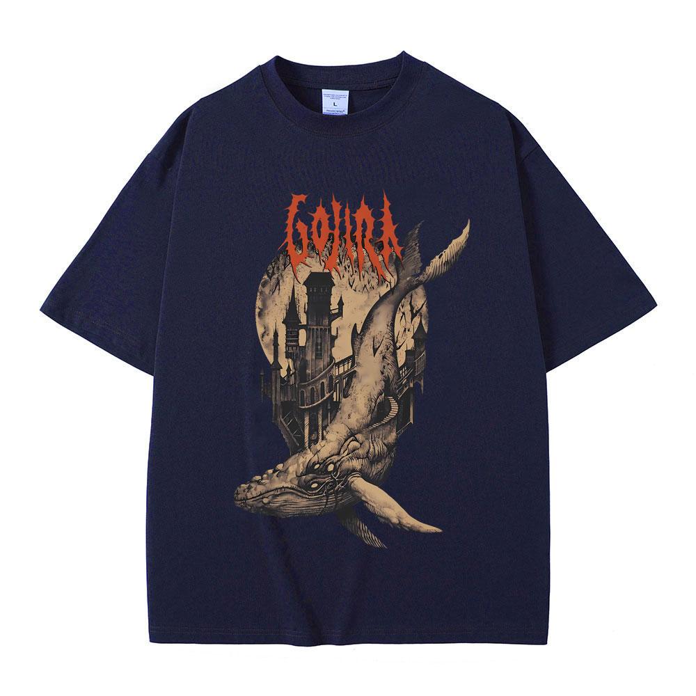 French Metal Band Gojira From Mars To Sirius Flying Whales Vintage Rock Graphic T Shirt Men Women 100% Cotton Oversized T-shirts