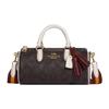 Lacey 19 Classico Stampa Monogramma Chiusura a Zip Tracolla Staccabile Borsa Boston Borse Donna Marrone Bianco Gesso CB874-IMDGQ