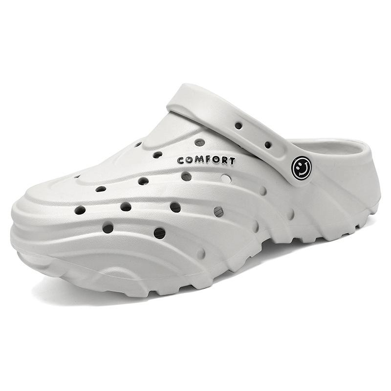 Men's Shoes New Summer Hole Shoes Women's Men's Sandals Lightweight Wear-resistant Platform Shoes Outdoor Wading Slippers
