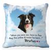 Personalized Pet Pillow Custom Dog Photo with Name Square Cushion Gift for Dog Owner Home Decor for Living Room Gift for Family