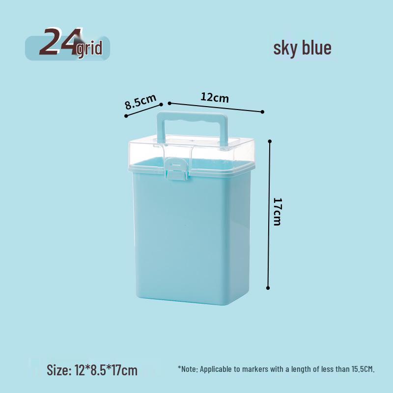 

Портативный бокс для хранения 48 и 80 цветных маркеров - Прозрачный пенал