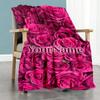 Rose Personalized Text Blanket Multi-purpose Personalized Blanket Soft & Cozy for Bedding Seaside Office Chair Couch Ideal for All Seasons