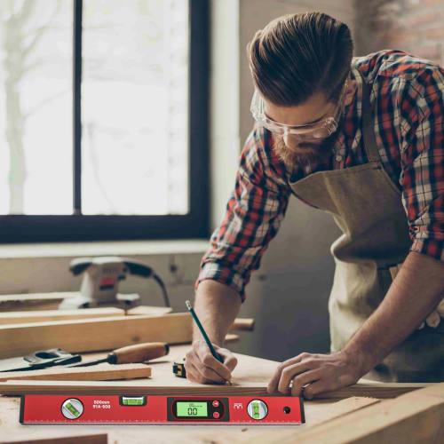 Digital Spirit Level, Digital Inclinometer, Aluminum Alloy Spirit Level with Triple Bubble, Shock-Resistant Design, for Home Improvement and Construct