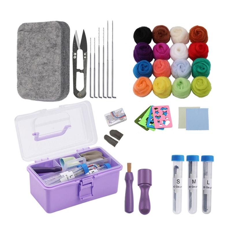 

Needle Felting Set with Felting Tool Wool Needle Felting Starter Kits Needle Felting Supplies for Craft Home Decoration