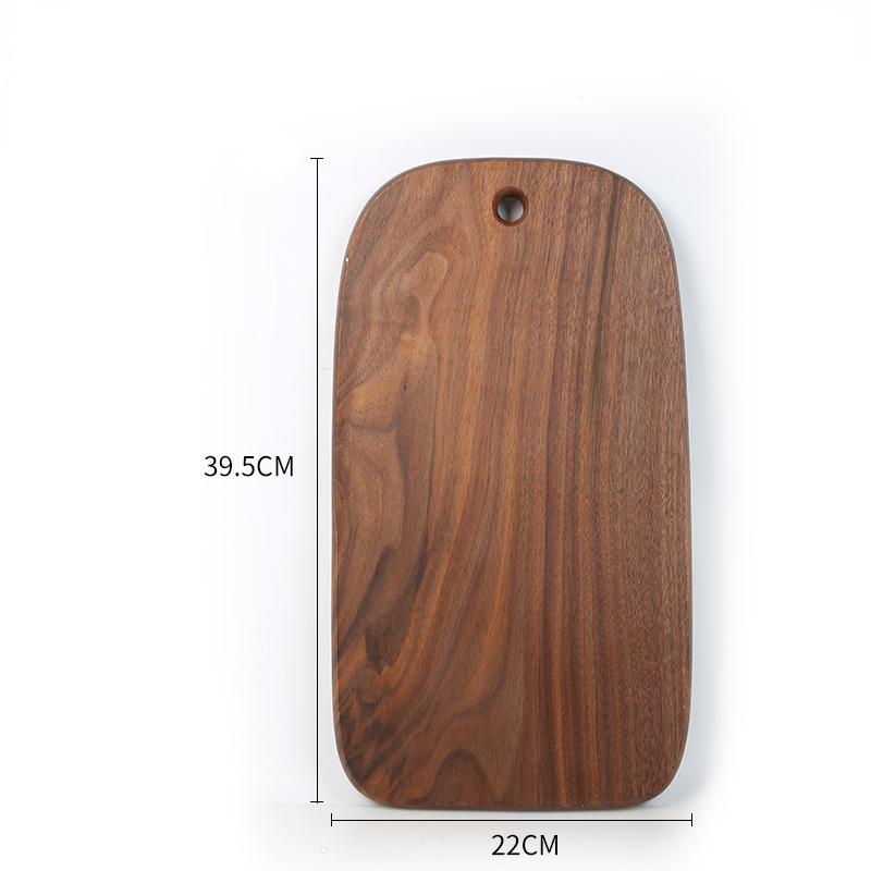 Black Walnut Steak Board Wooden Pizza Tray Rectangular Solid Wood Bread Cutting Board Home Restaurant Wooden Tray